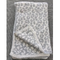 Polyester Leopard Microfibra Big Winter Knit Throw Trowet